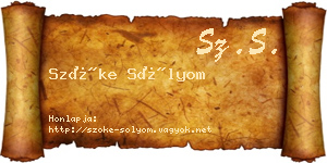Szőke Sólyom névjegykártya